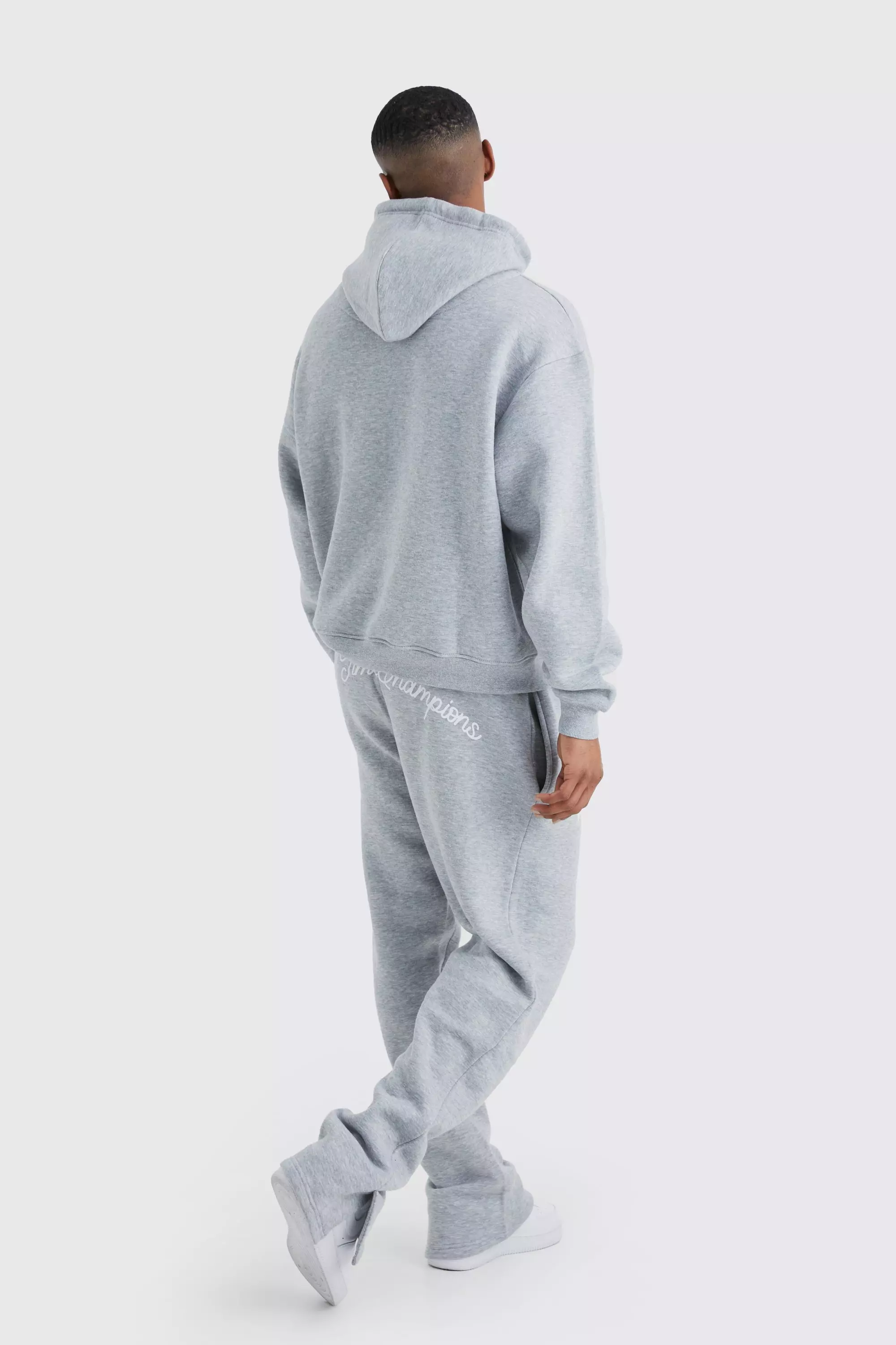 Grey best sale boohooman tracksuit